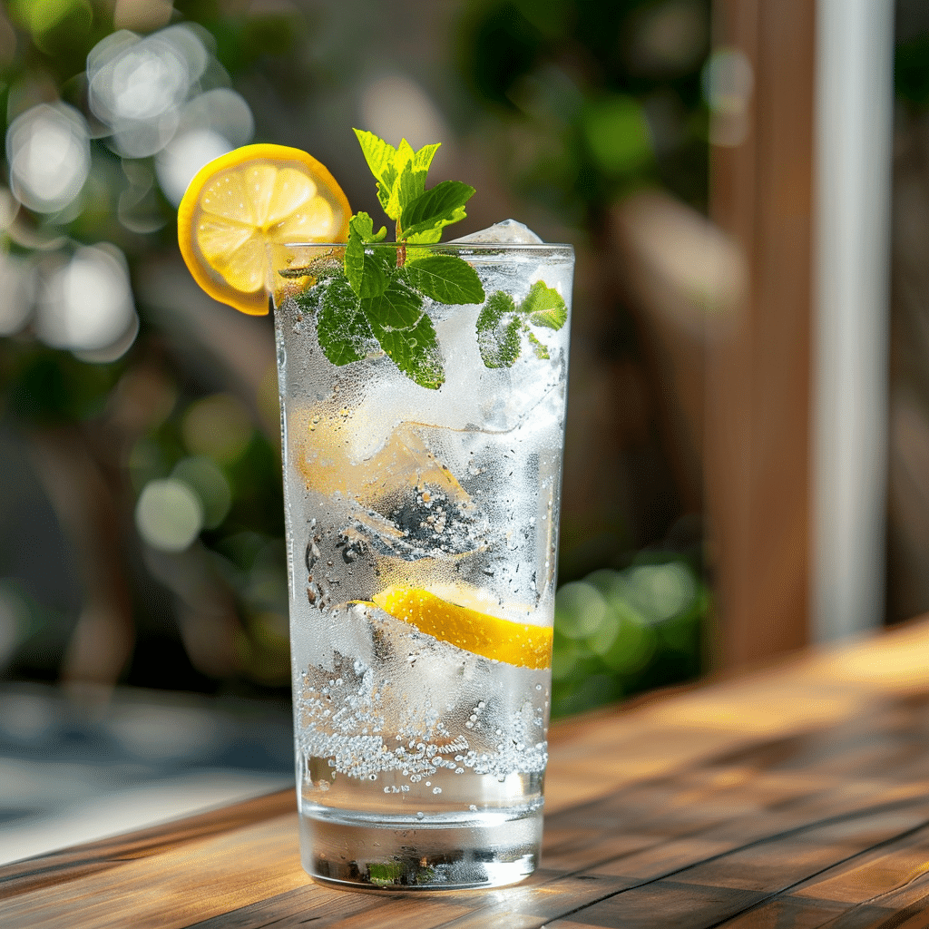 Japanese Water Recipe: Your Easy Path to Natural Weight Loss 7 A glass of Calpis water with lemon slices and mint on a wooden table