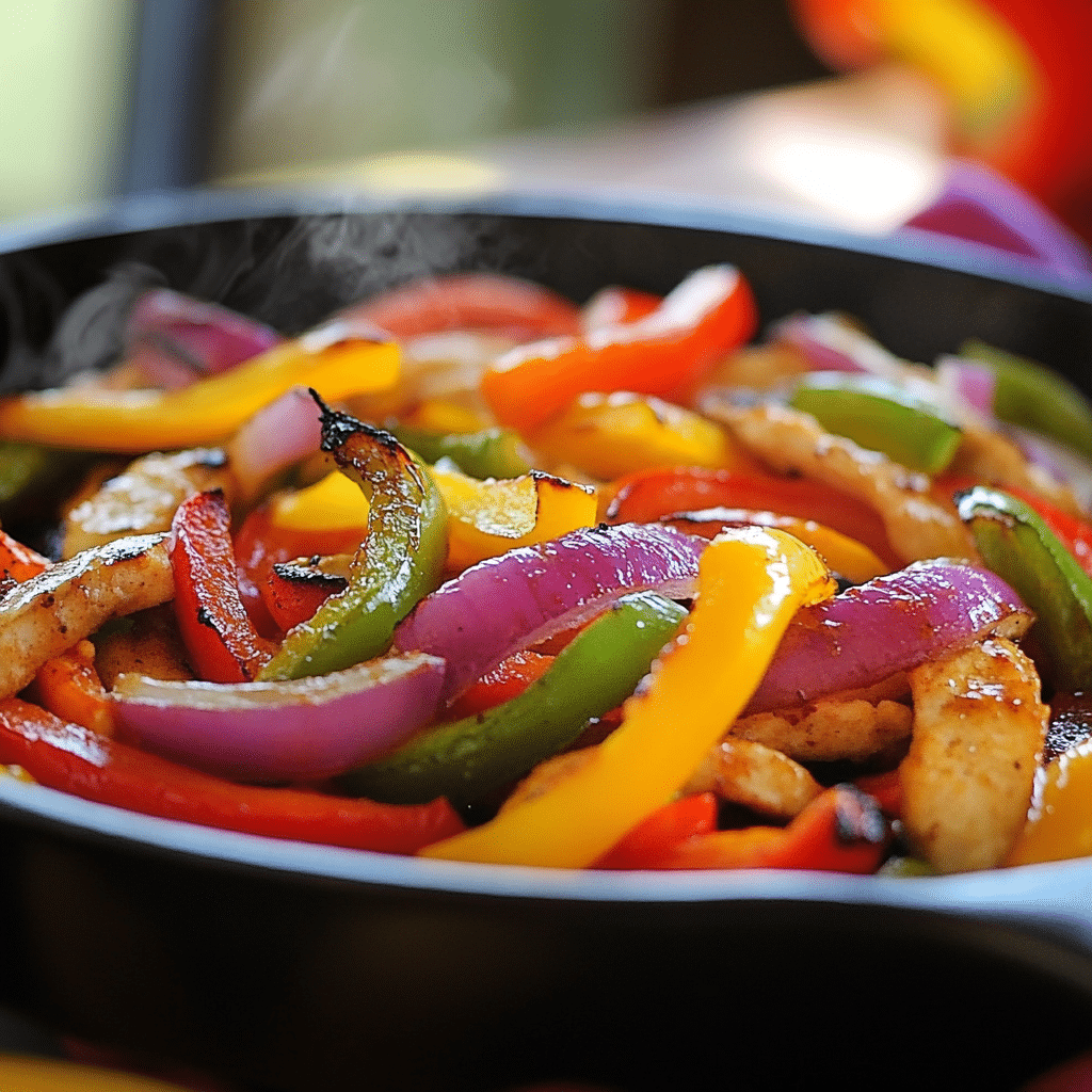 Irresistibly homemade Fajita Seasoning You Can Make at Home Today fajita seasoning Chicken fajitas with bell peppers sizzling in a cast-iron skillet