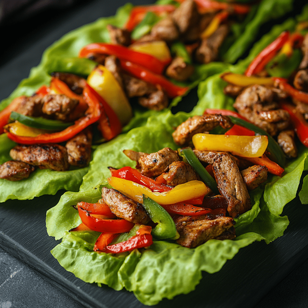 Are Fajitas Healthy for Weight Loss? Discover the Truth! fajitas Fajitas without tortillas on lettuce wraps