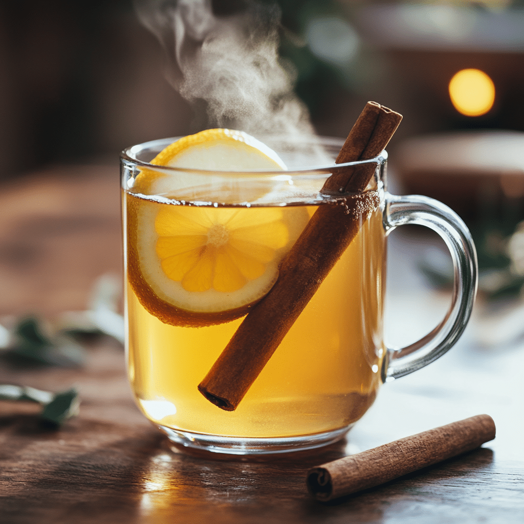 Apple Cider Vinegar Detox Drink for Powerful Weight Loss Results 5 Hot apple cider vinegar elixir with steam and lemon wedge
