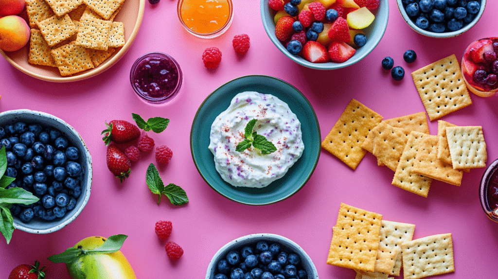 Snack Smarter: Best Gluten-Free Crackers & Easy Recipes Gluten-Free Crackers Picnic setup with gluten-free crackers, dips, and fruits