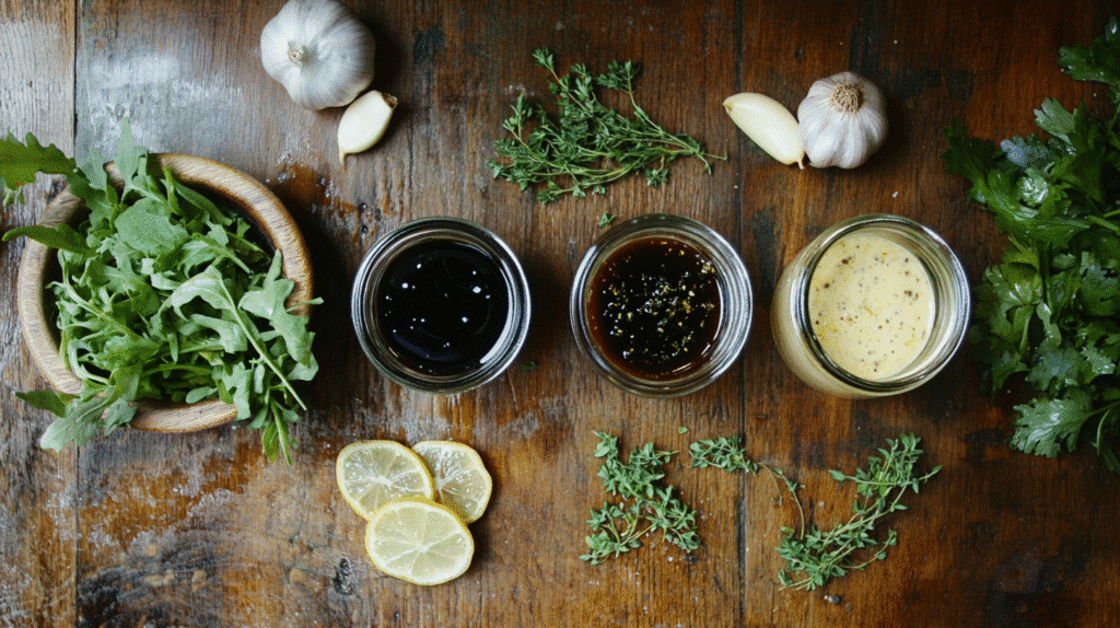 Flavor-Packed Gluten-Free Salad Dressings Made Easy Gluten-Free Salad Dressing Pouring Gluten-Free Caesar Dressing over romaine1