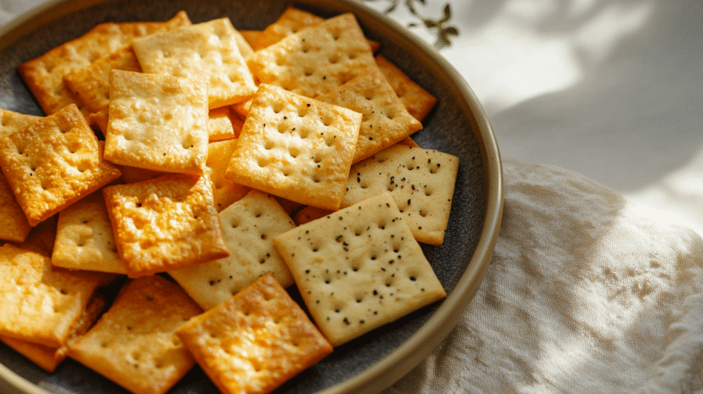 Snack Smarter: Best Gluten-Free Crackers & Easy Recipes Gluten-Free Crackers Assorted gluten-free crackers cheese on a ceramic plate