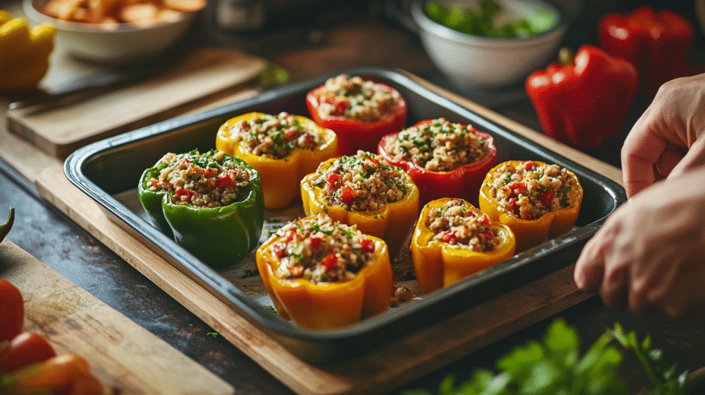 Healthy Stuffed Peppers You’ll Want Every Night | Easy Weight-Loss Recipe stuffed peppers Filling bell pepper halves with healthy stuffed peppers mix